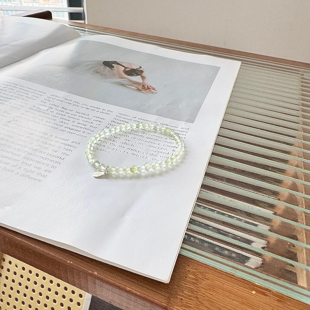 4mm Prehnite Bracelet