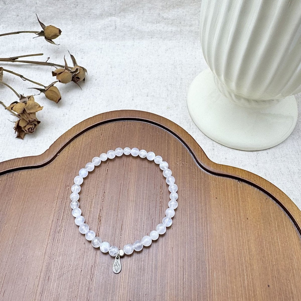 4mm moonstone bracelet