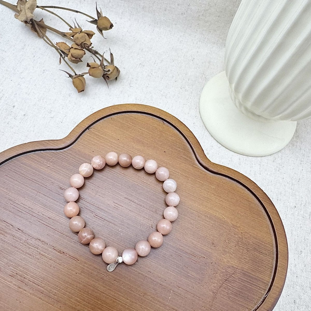 8mm Sunstone bracelet orgone energy jewelry