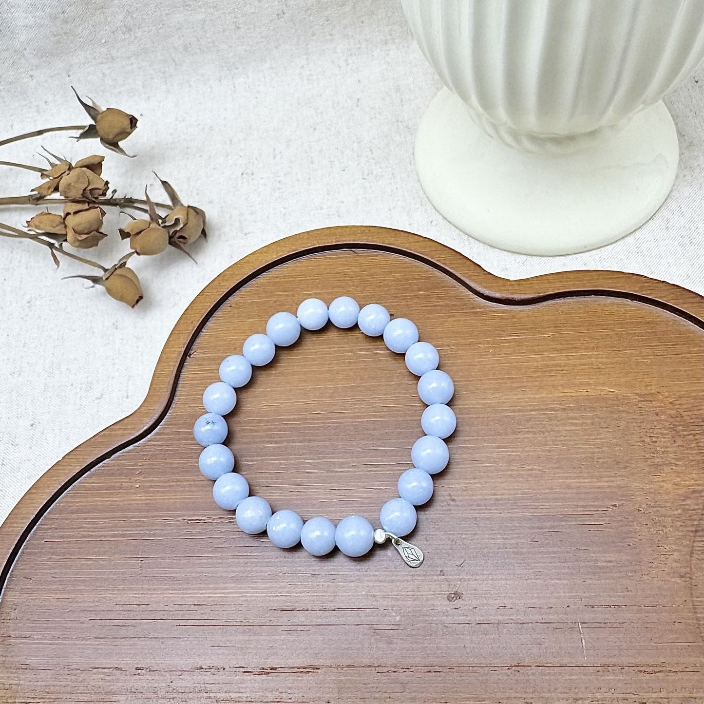 8mm angelite crystal bracelet
