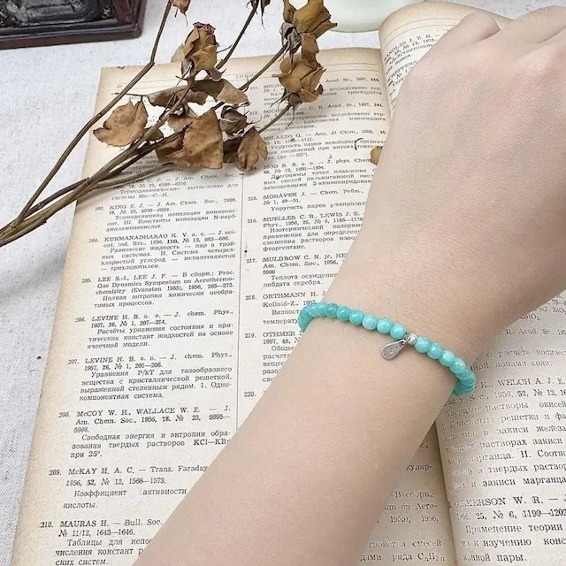 Amazonite Bracelet - Worn on Wrist |Touch Vintage