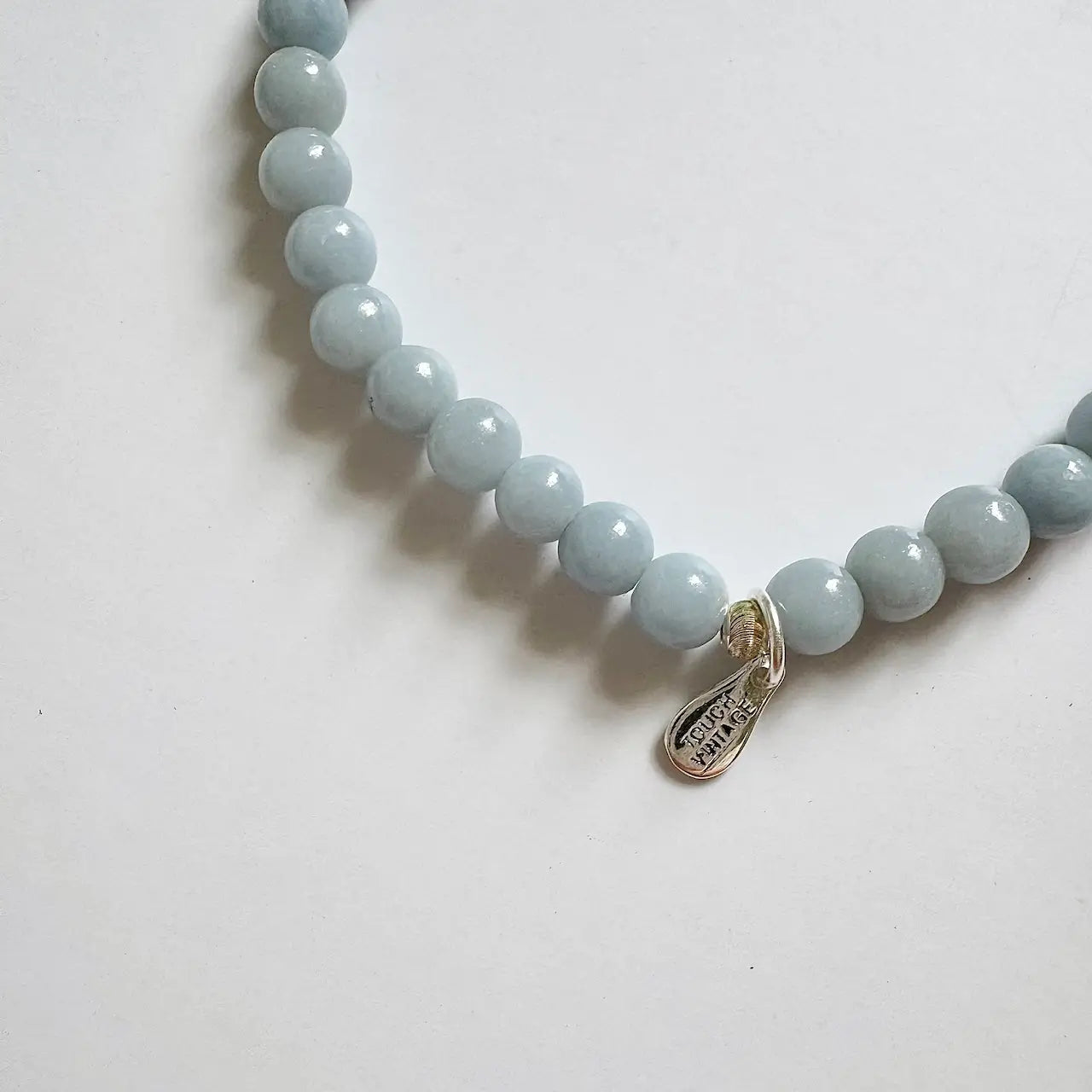 Angelite Bracelet - Close-up|Touch Vintage