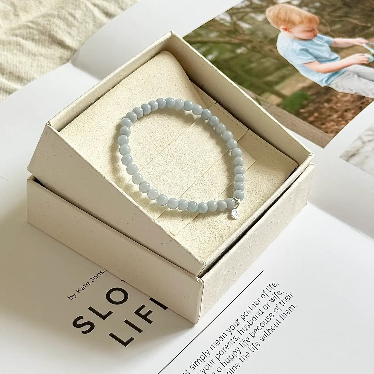 Angelite Bracelet - Gift Packaging|Touch Vintage