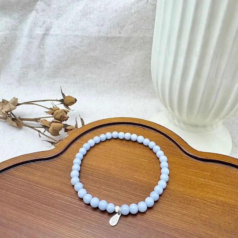Angelite Crystal Bracelet - Close-up | TouchVintage