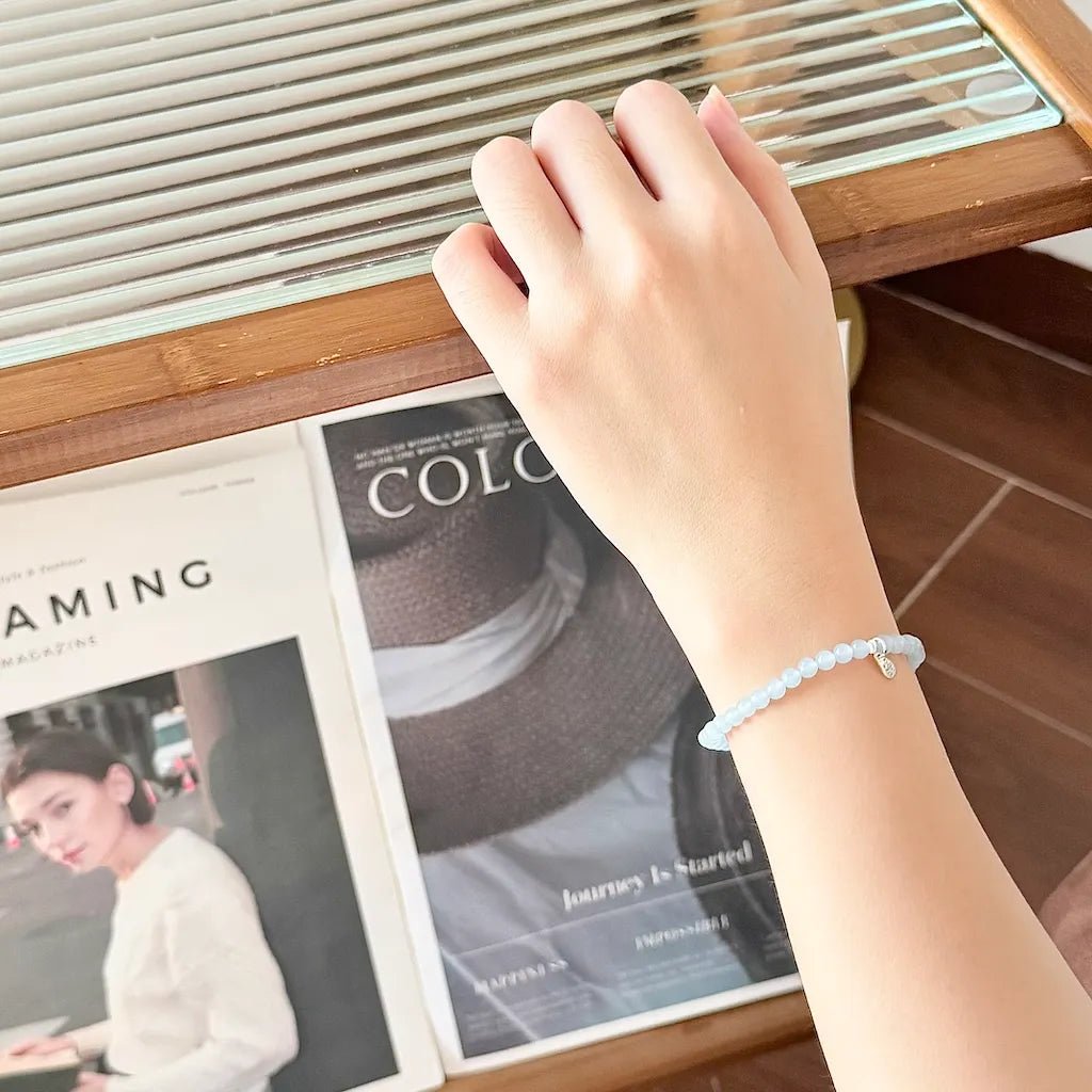 Aquamarine Bracelet - Lifestyle Wearing View|Touch Vintage
