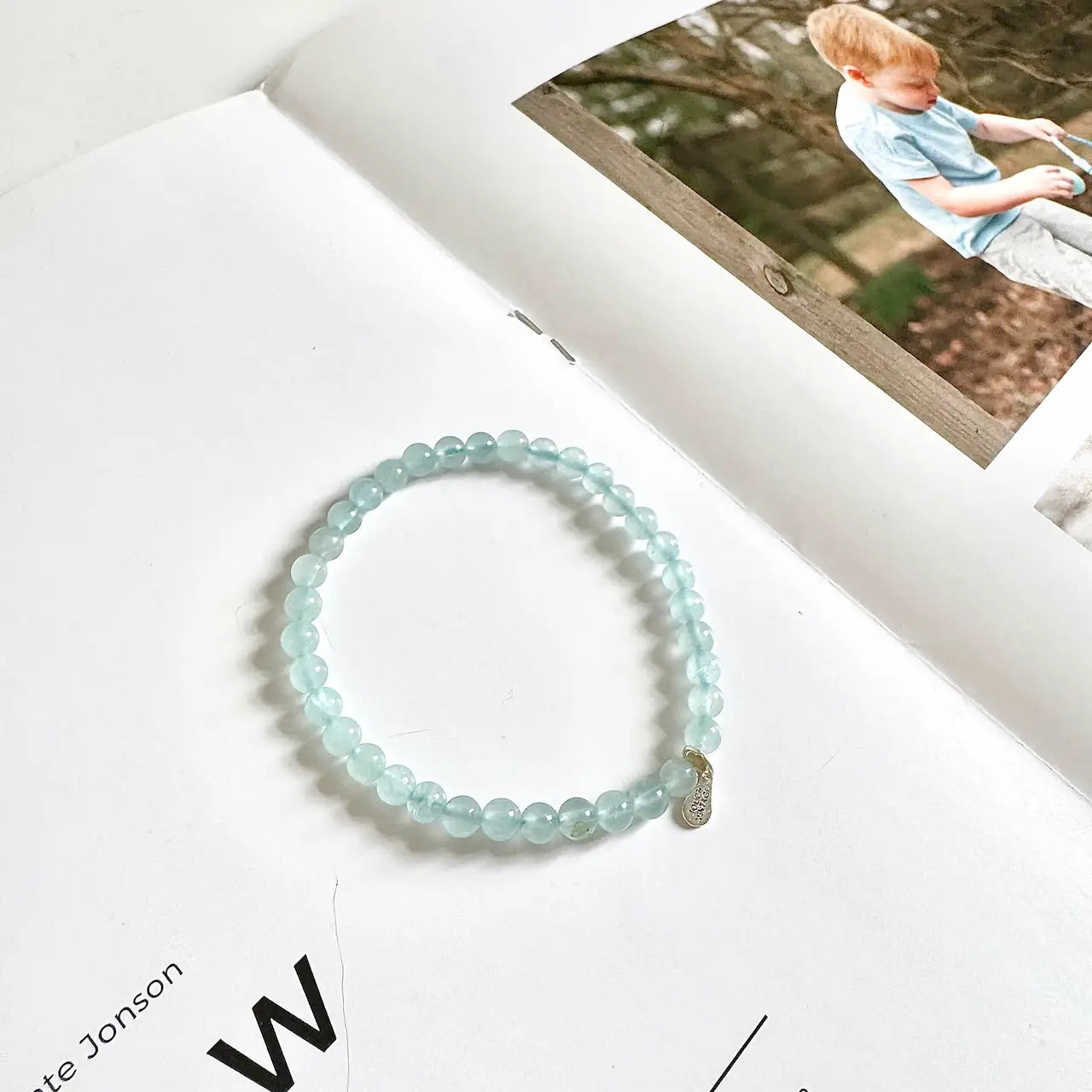 Aquamarine Bracelet - Side View|Touch Vintage