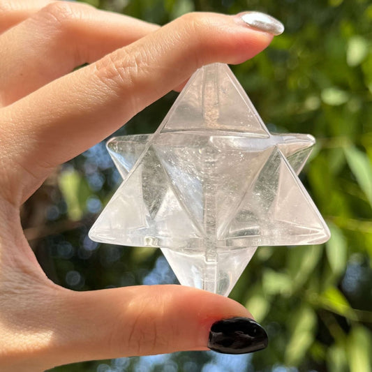 Big Size Clear Crystal Merkaba