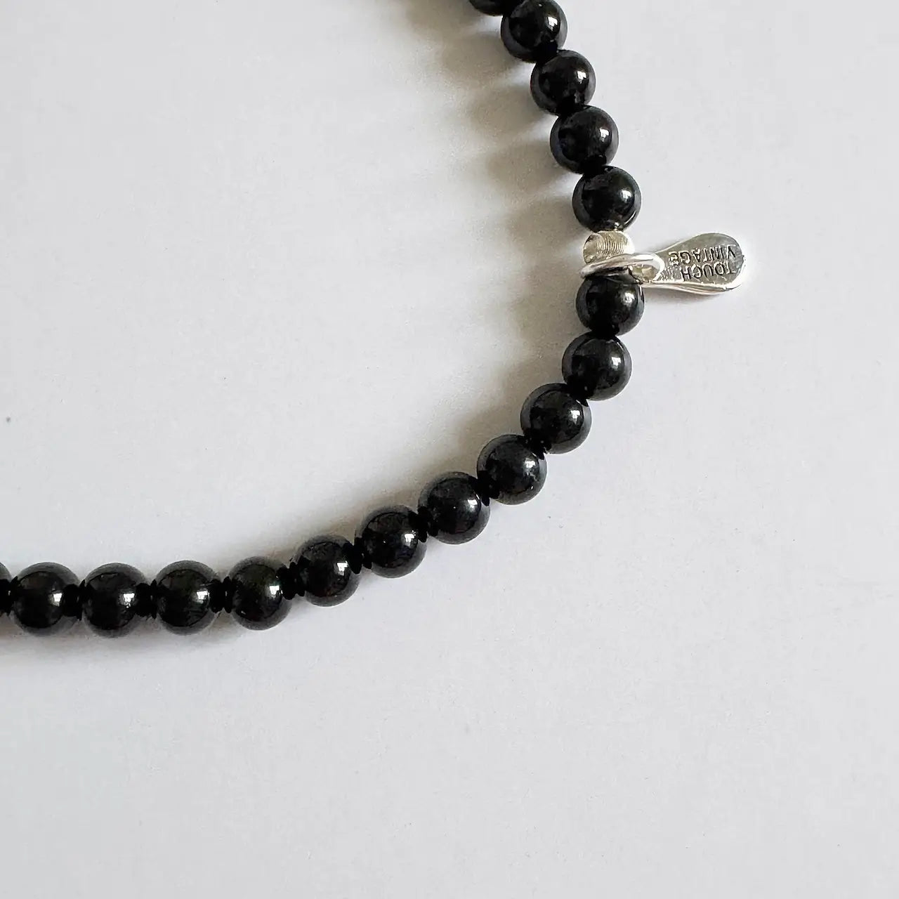 Black Tourmaline Bracelet - Detail|Touch Vintage