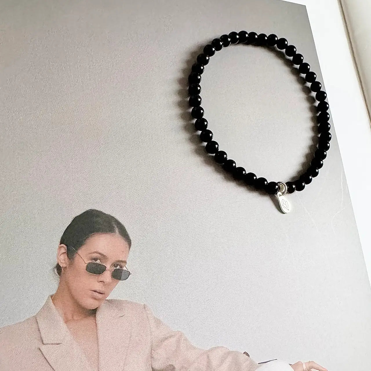 Black Tourmaline Bracelet - Side View|Touch Vintage