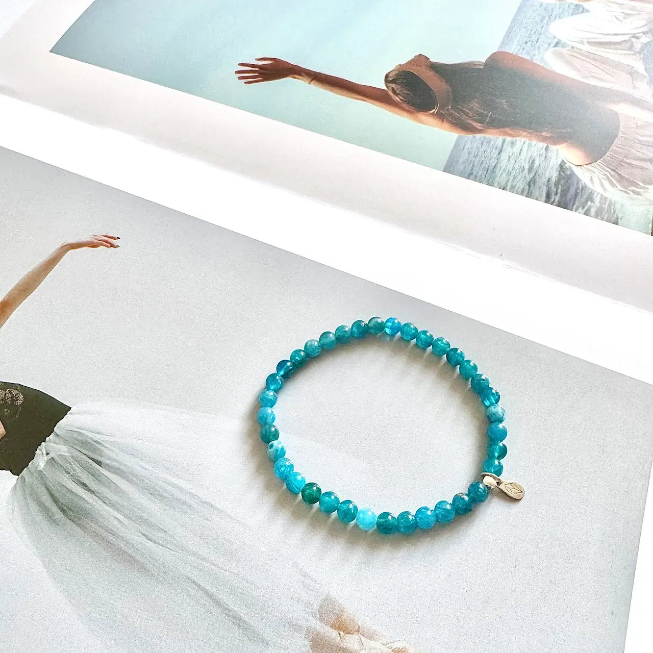 Blue Apatite Bracelet - Side View|Touch Vintage