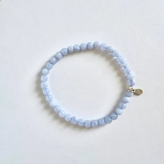 Blue Lace Agate Bracelet|Touch Vintage