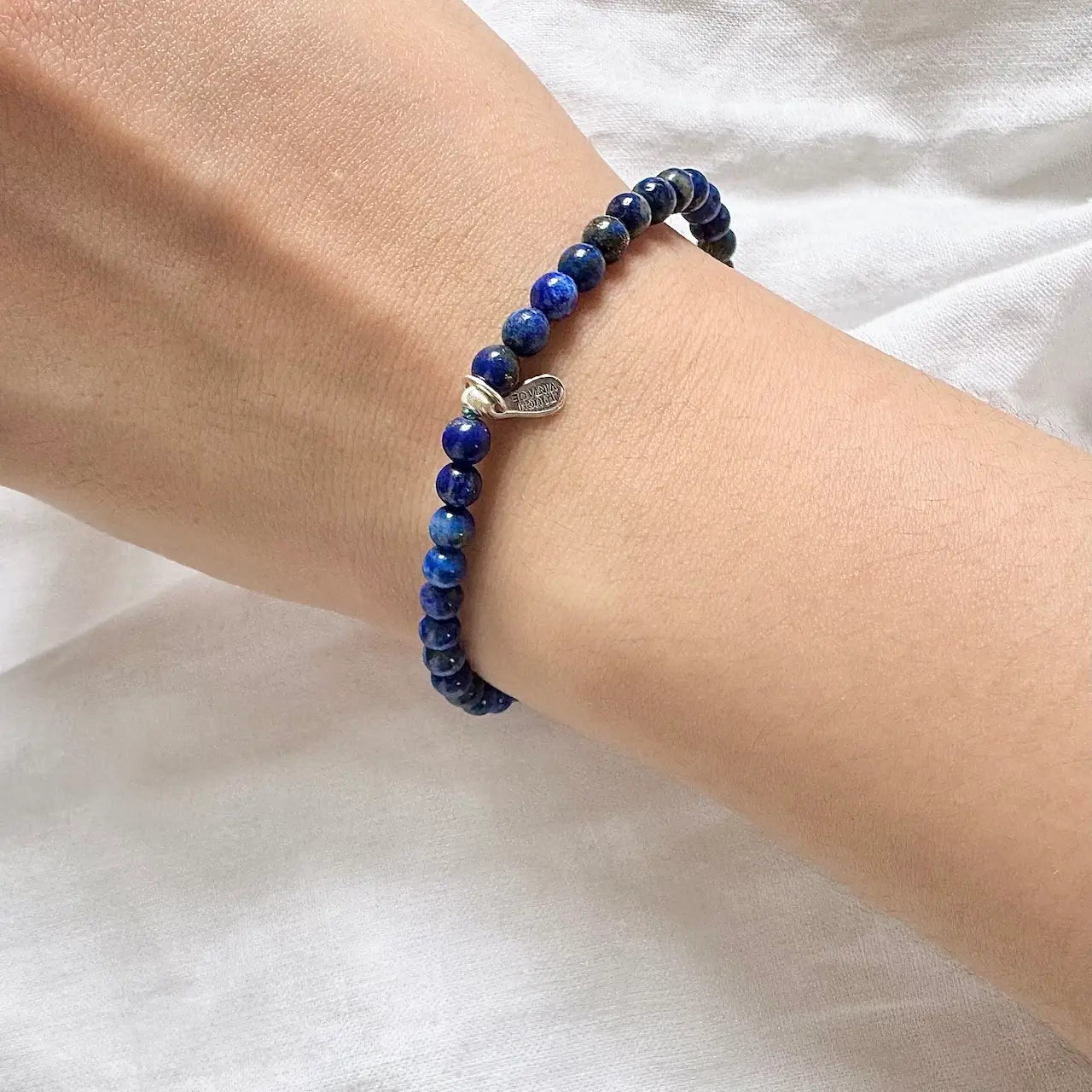 Blue Lapis Bracelet - Worn On Wrist|Touch Vintage