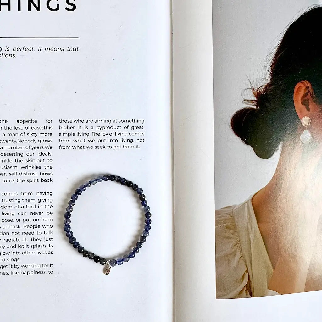 Blue Lolite Bracelet - Front View|Touch Vintage