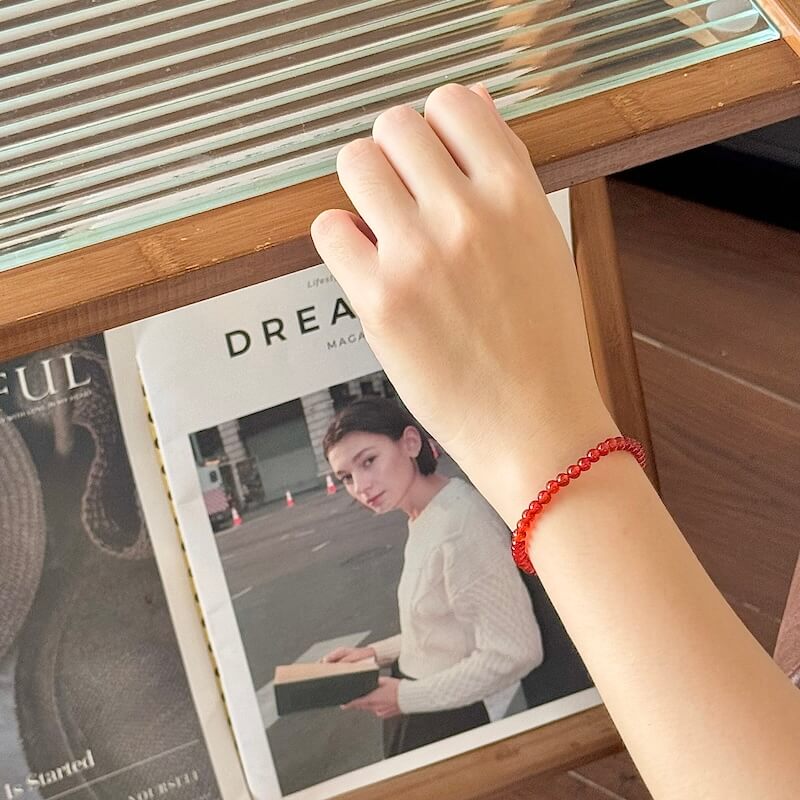 Carnelian Bracelet - Worn On Wrist |Touch Vintage