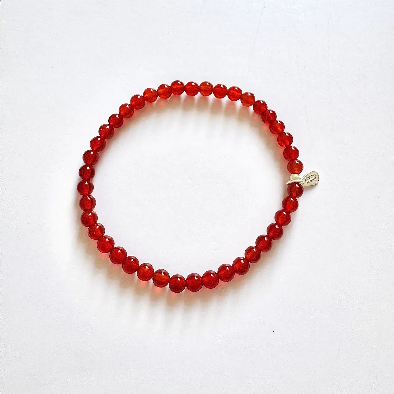 Carnelian Crystal Bracelet - Front View|Touch Vintage