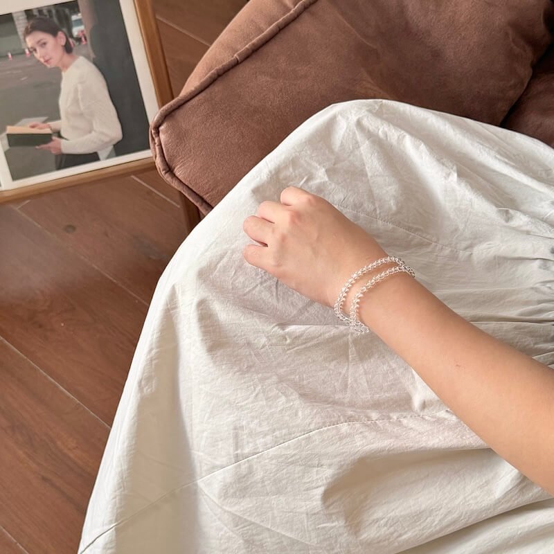 Clear Quartz Bracelet - Wear On Wrist|Touch Vintage