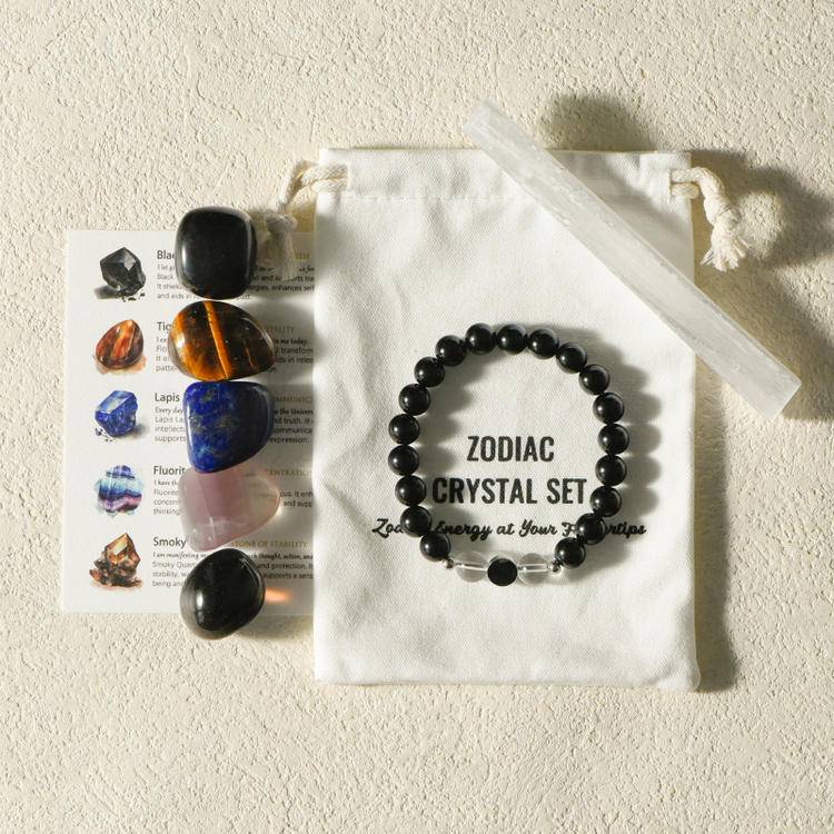 Copricorn crystal bracelet& tumble stone