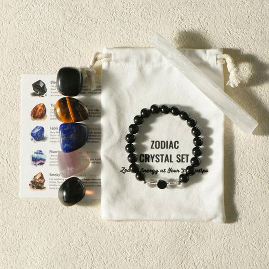 Copricorn crystal bracelet& tumble stone