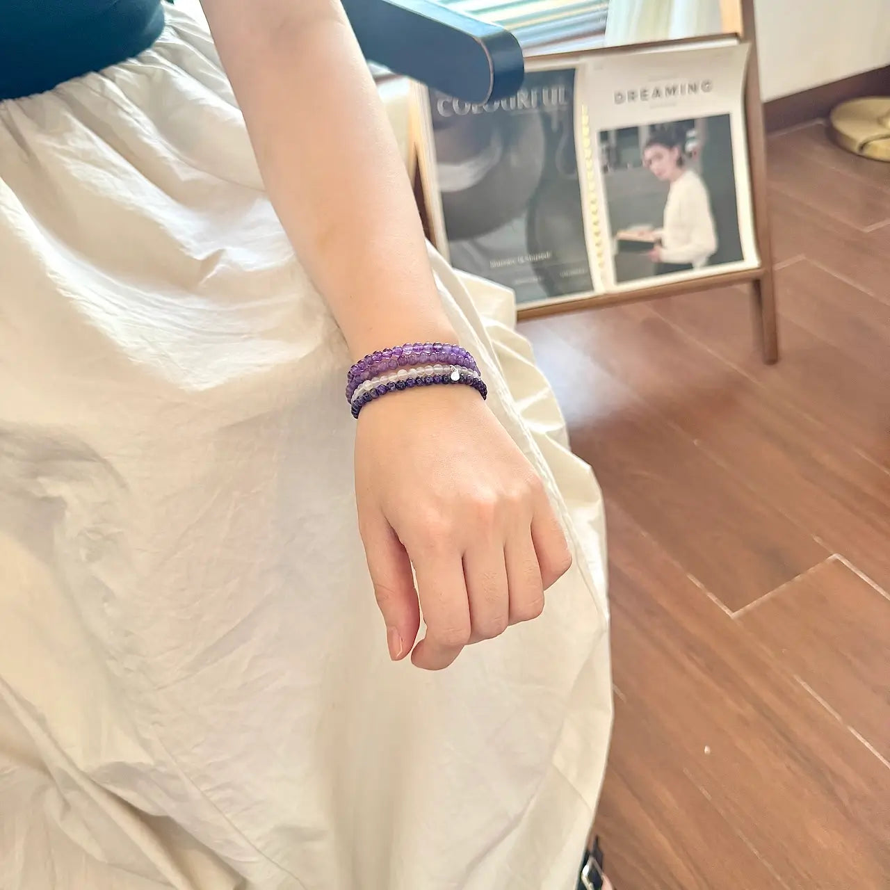 Crown Chakra Bracelet Worn On Wrsit|Touch Vintage