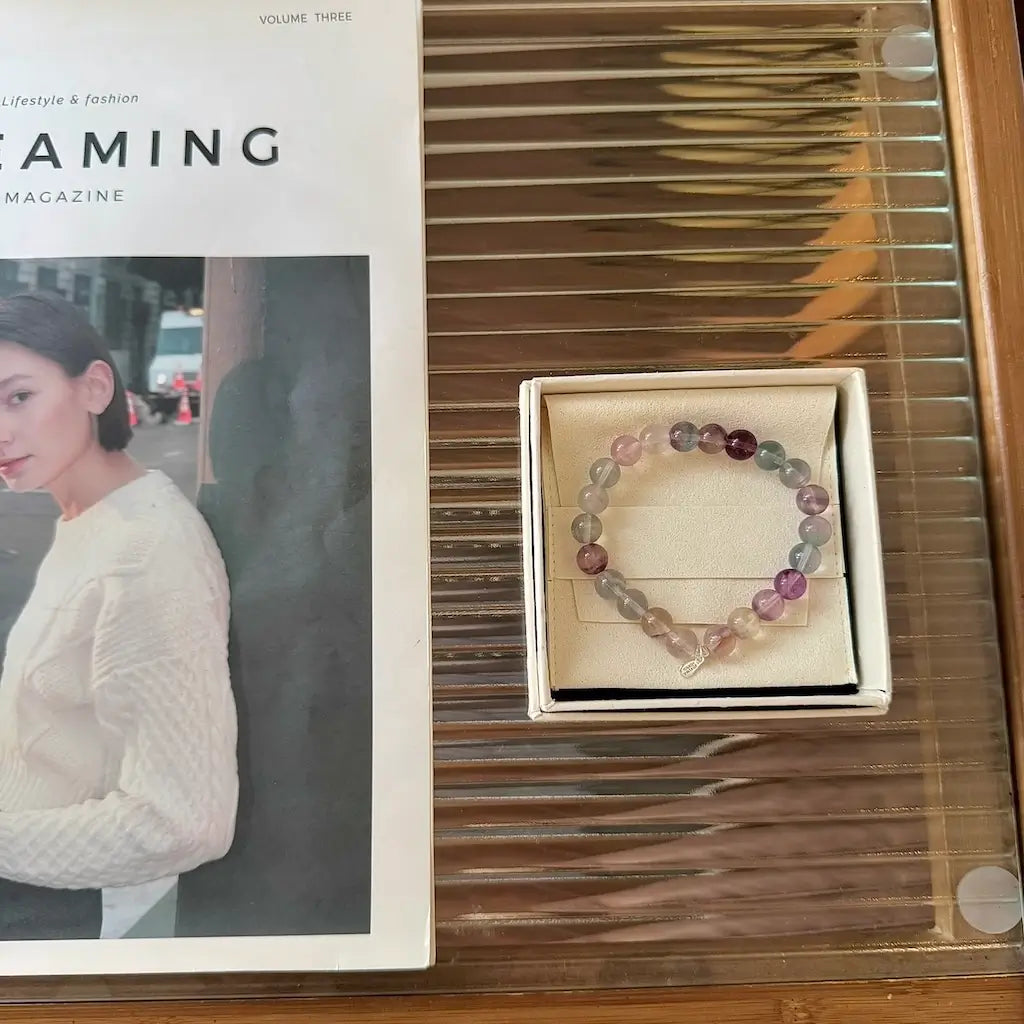 Fluorite Bracelet 8mm - Gift Packaging|Touch Vintage
