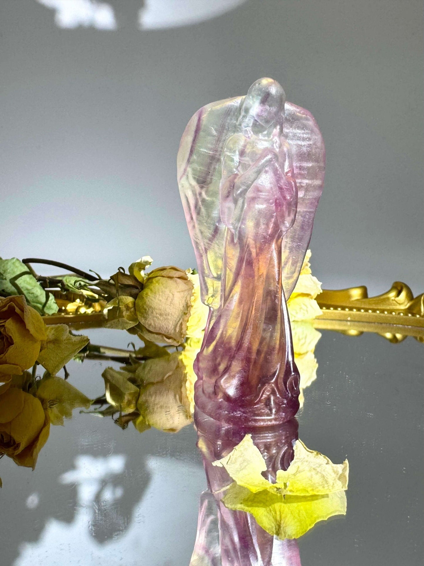 Fluorite Crystal Fairy|Angel Crystal - Touch Vintage