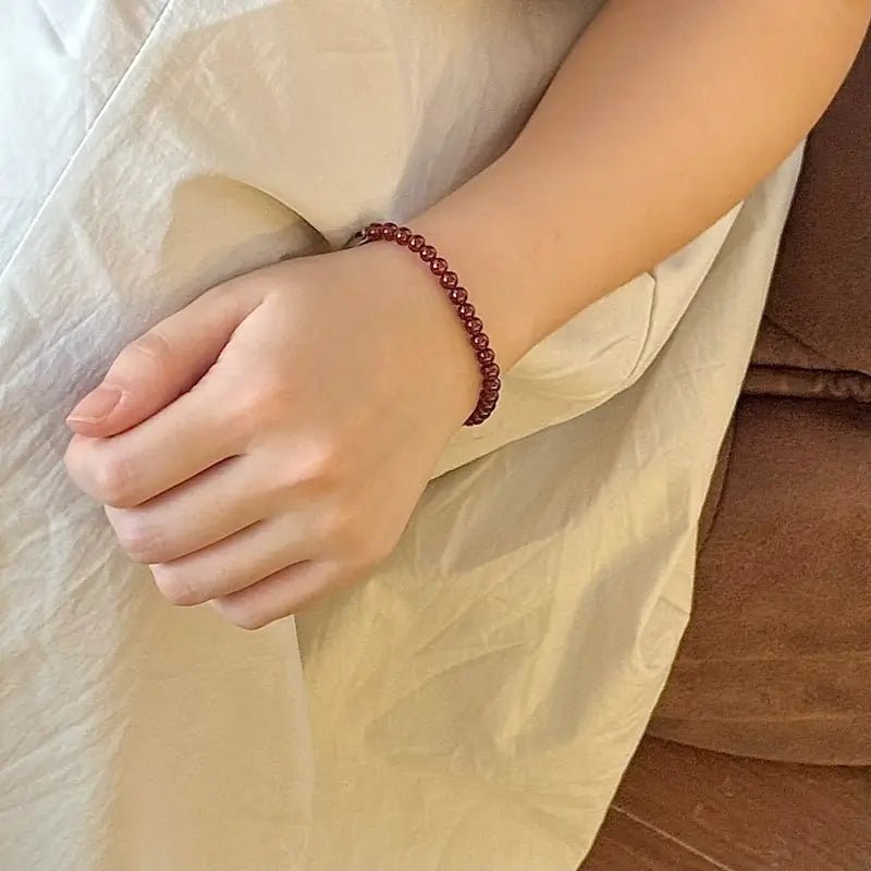 Garnet Bracelet - Lifestyle Wearing View|Touch Vintage