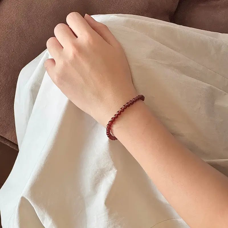Garnet Bracelet - Worn on Wrist |Touch