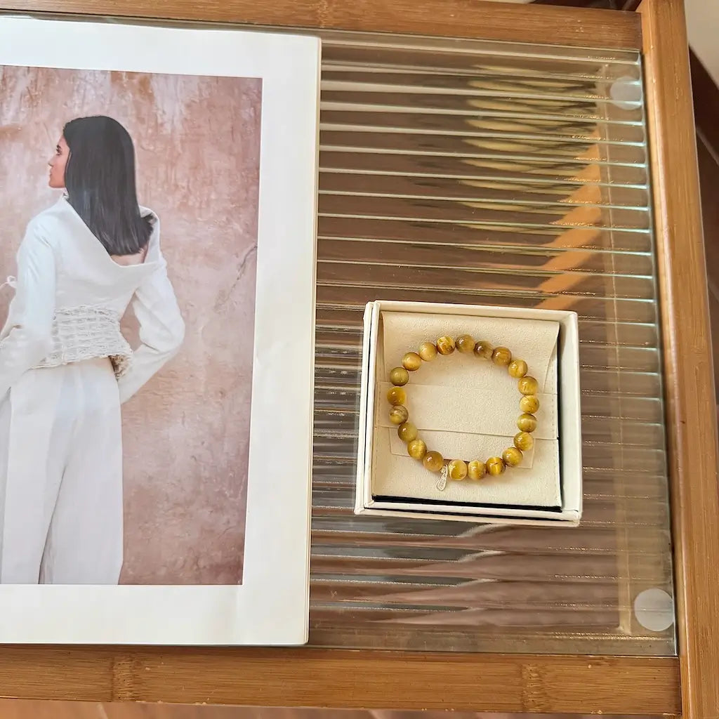 Golden Tiger Eye Bracelet 8mm- Gift Packaging|Touch Vintage