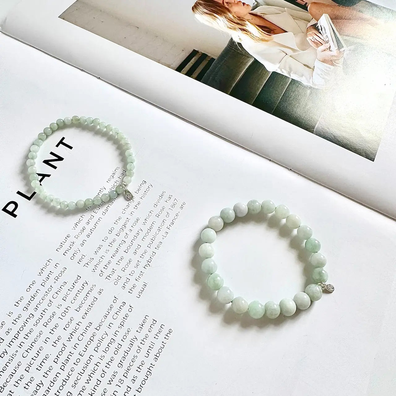 Jadeite Bracelet 4mm & 8mm | Touch Vintage