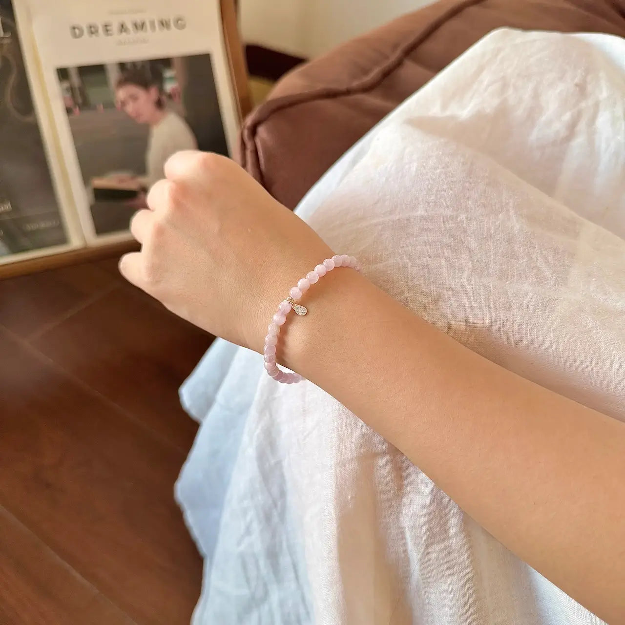 Kunzite Bracelet - Worn On Wrist|Touch Vintage