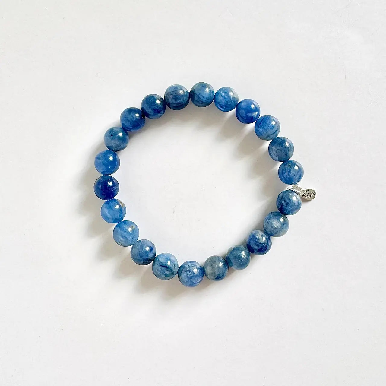 Kyanite Bead Bracelet 8mm - Front View | Touch Vintage