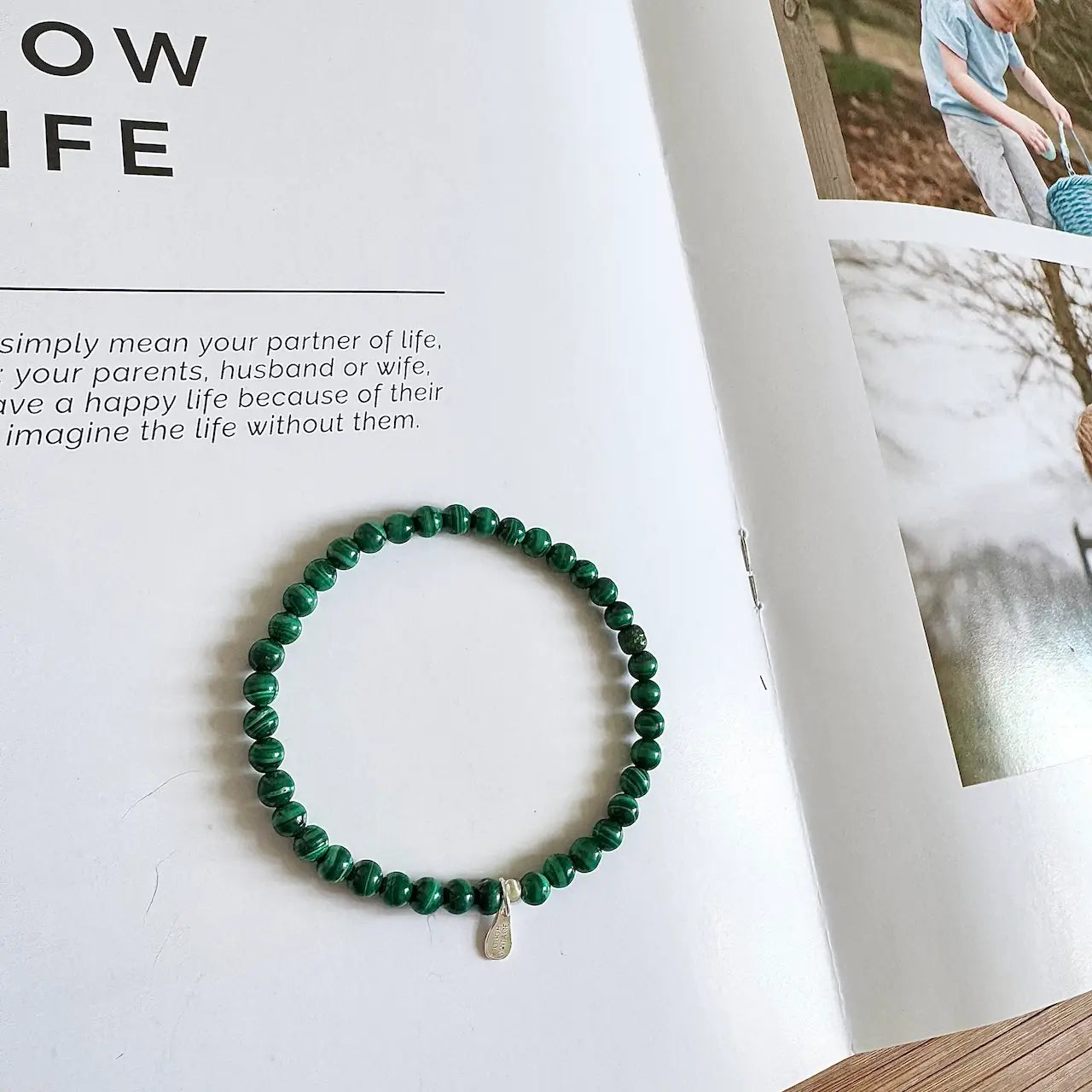 Malachite Bracelet - Front View | Touch Vintage