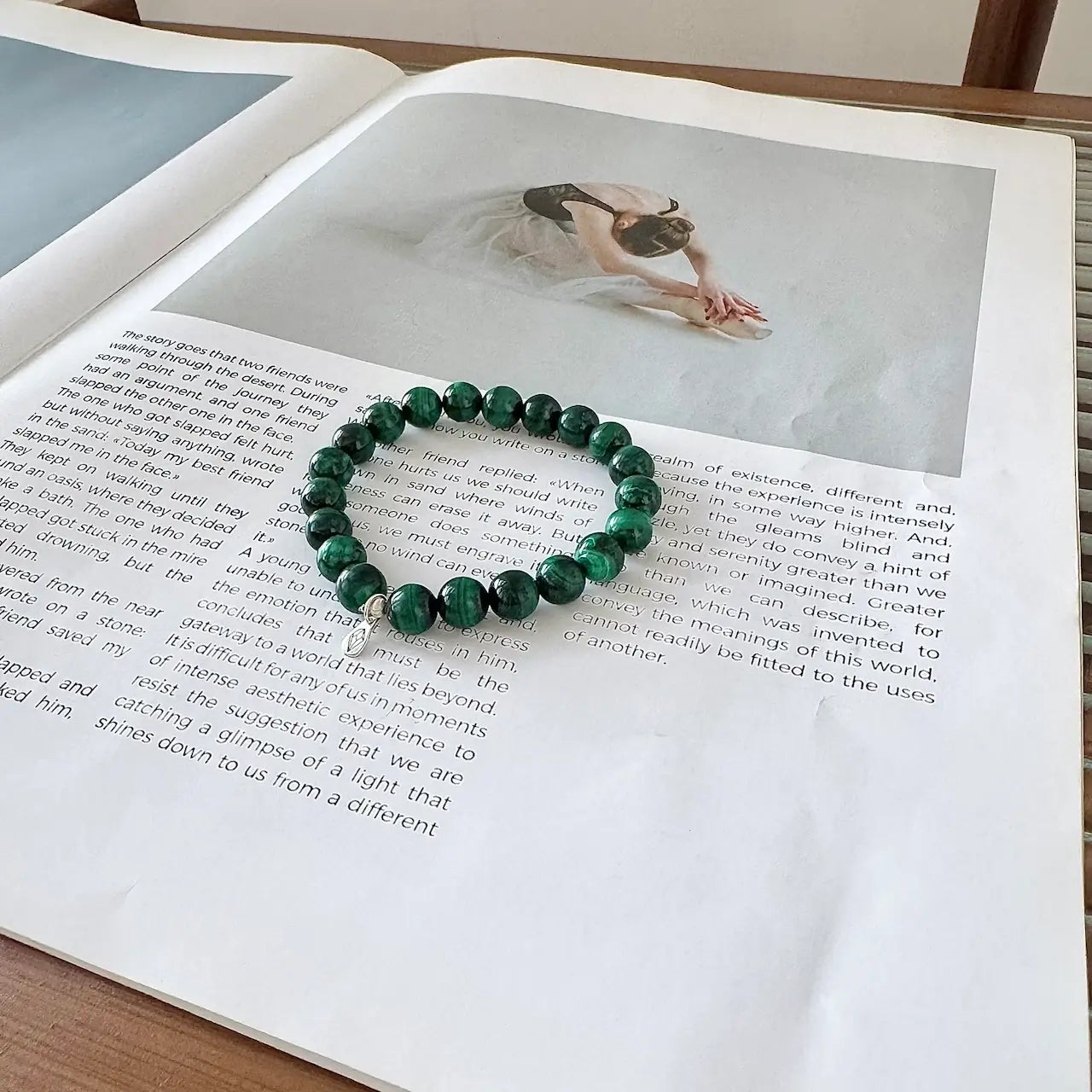 Malachite Jewelry - Side View|Touch Vintage
