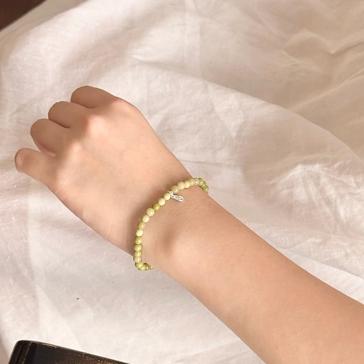 Matcha Alashan Agate Bracelet - Life Style Wearing|Touch Vintage