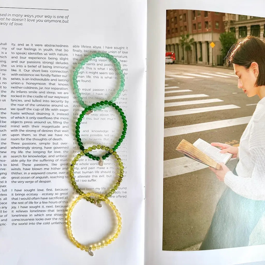 Money Crystal Bracelet - Front View|Touch Vintage