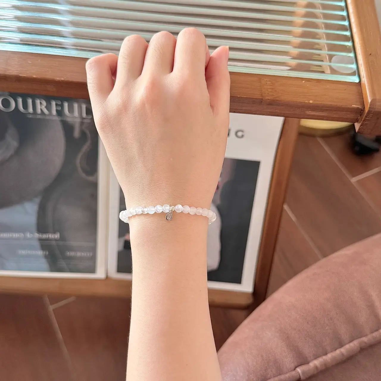 Moonstone Bracelet - Worn On Wrist |Touch Vintage