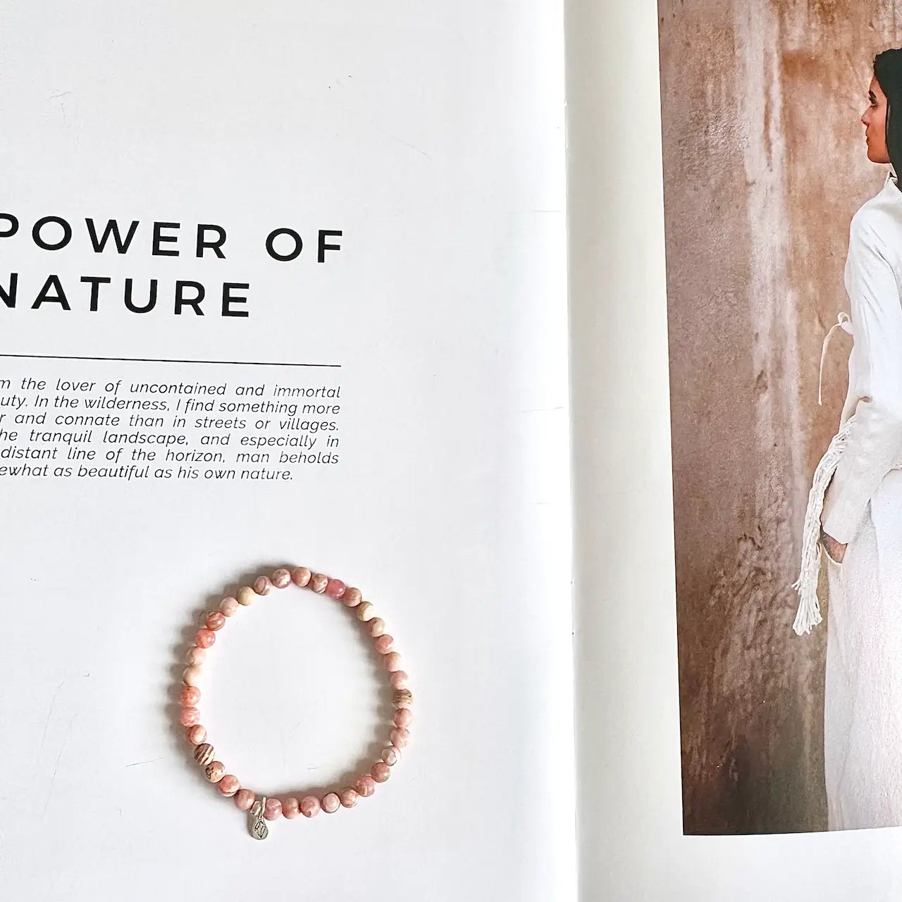 Pink Rhodochrosite Energy Bracelet