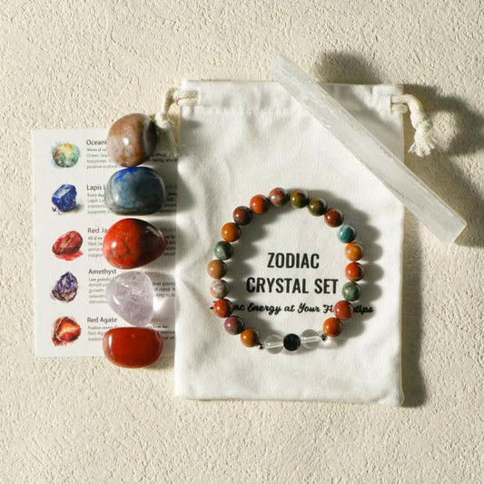 Pisces crystal bracelet&tumble stone