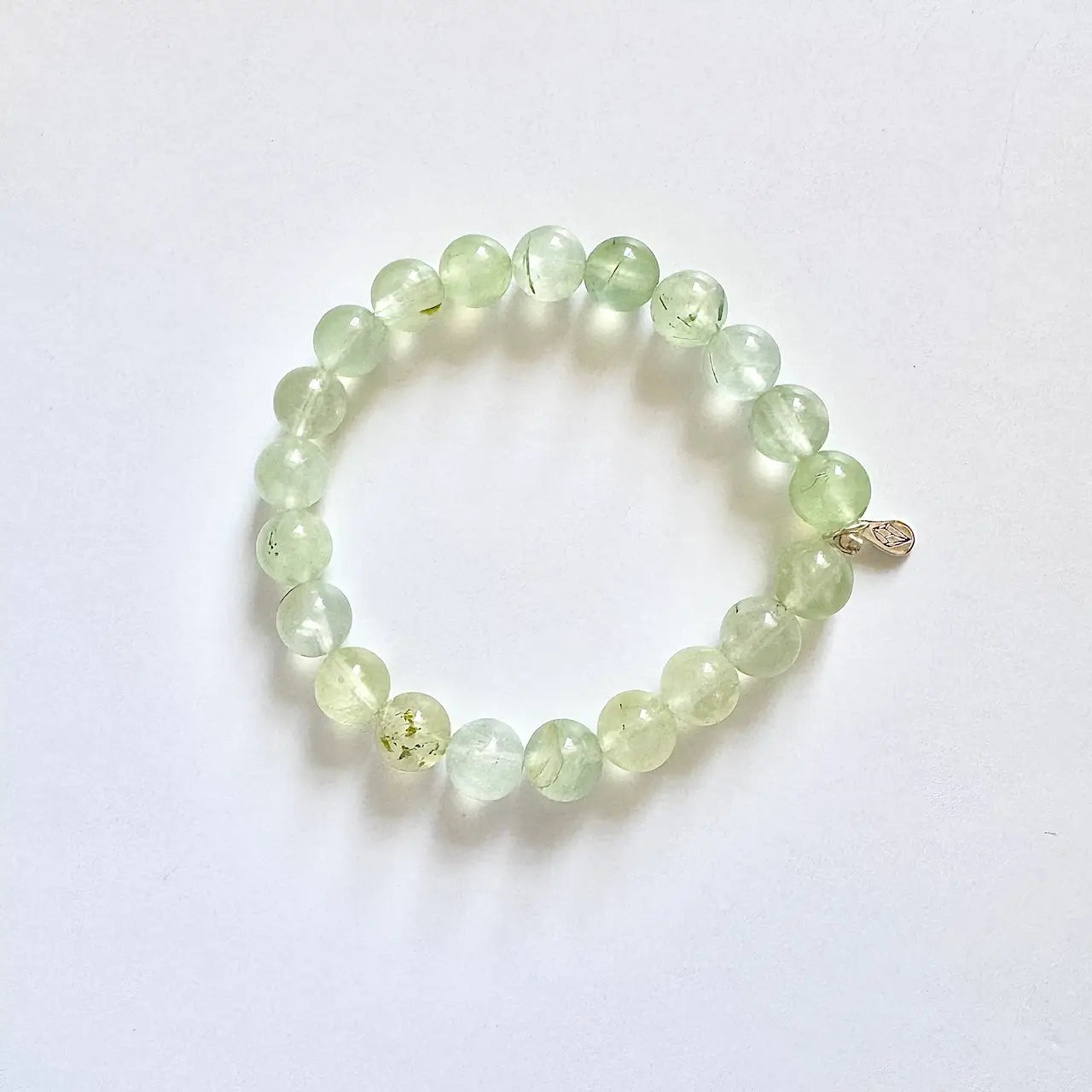 Prehnite Bracelet 8mm - Front View | Touch Vintage