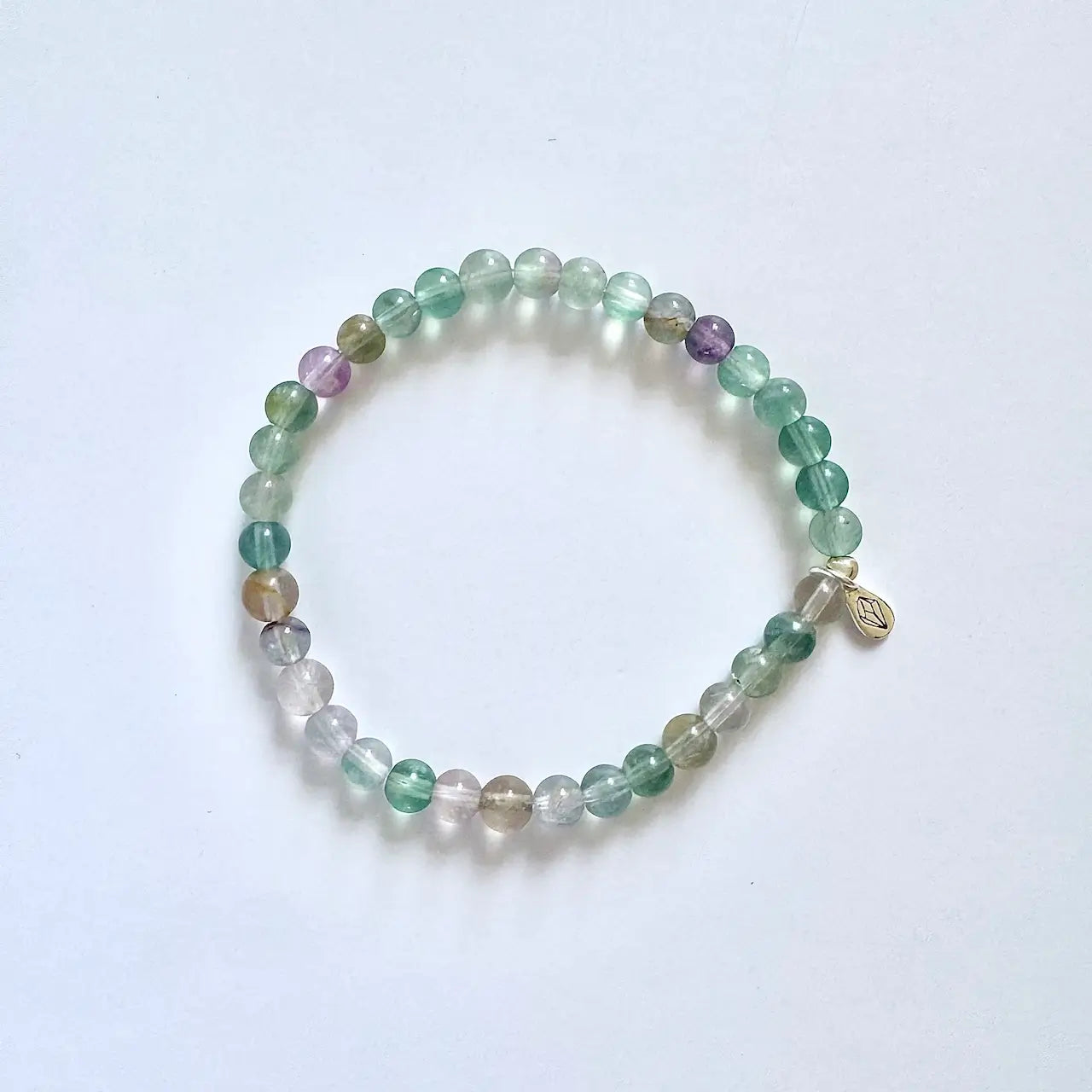 Rainbow Fluorite Bracelet - Front View |
Touch Vintage