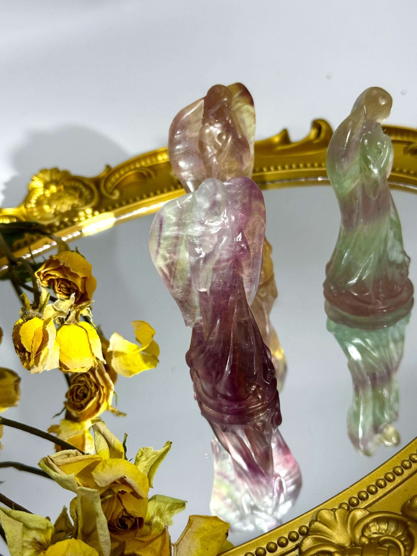 Fluorite Crystal Fairy|Angel Crystal - Touch Vintage