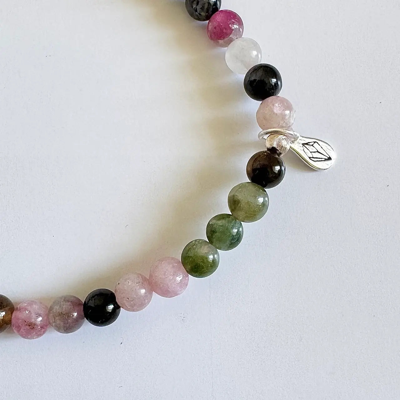 Rainbow Tourmaline Bead Bracelet - Detail|Touch Vintage