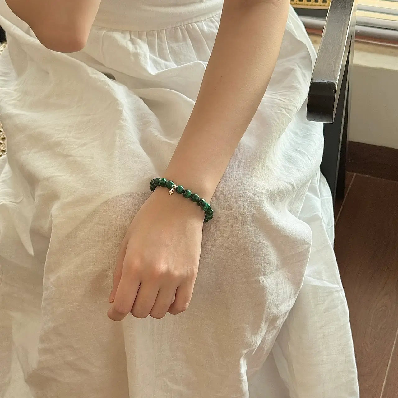 Real Malachite Bracelet - Life Style Wearing|Touch Vintage