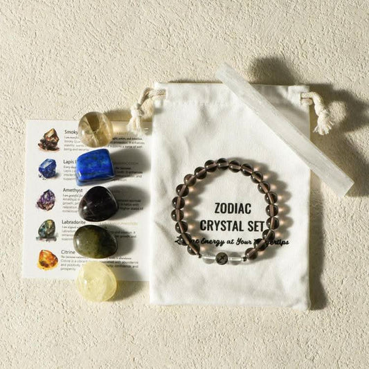 Sagittarius crystal bracelet& tumble stone