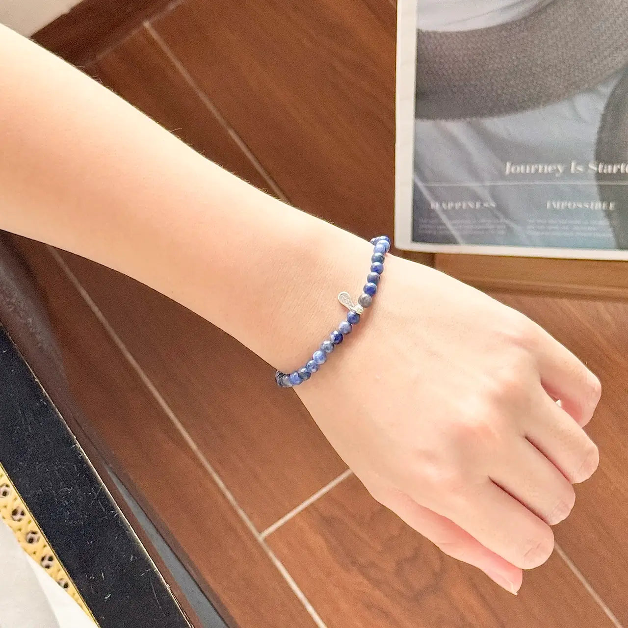 Sodalite Crystal Bracelet - Worn On Wrist|Touch Vintage
