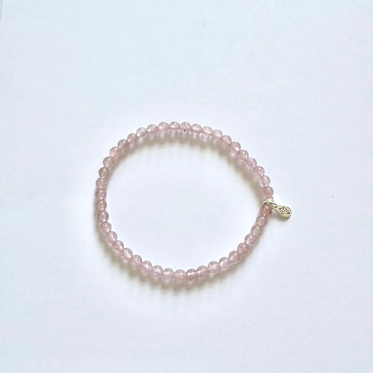 Strawberry Quartz Bracelet - Front View | Touch Vintage