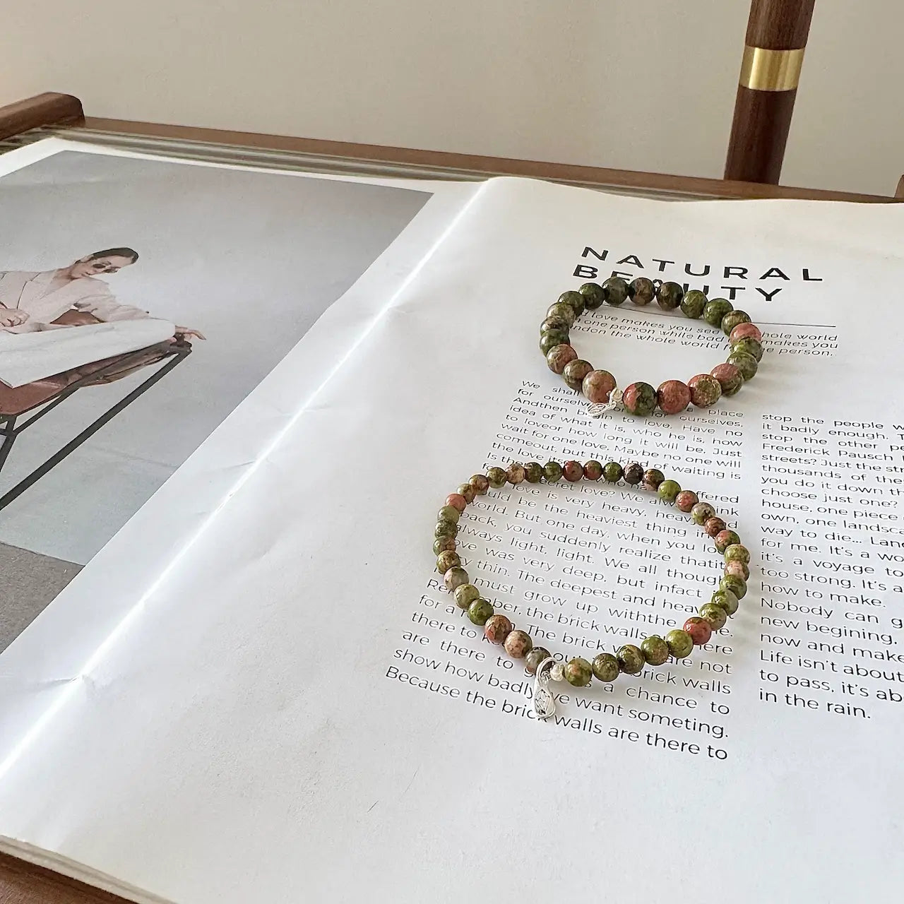 Unakite Pregnancy Bracelet Of Two Sizes|Touch Vintage
