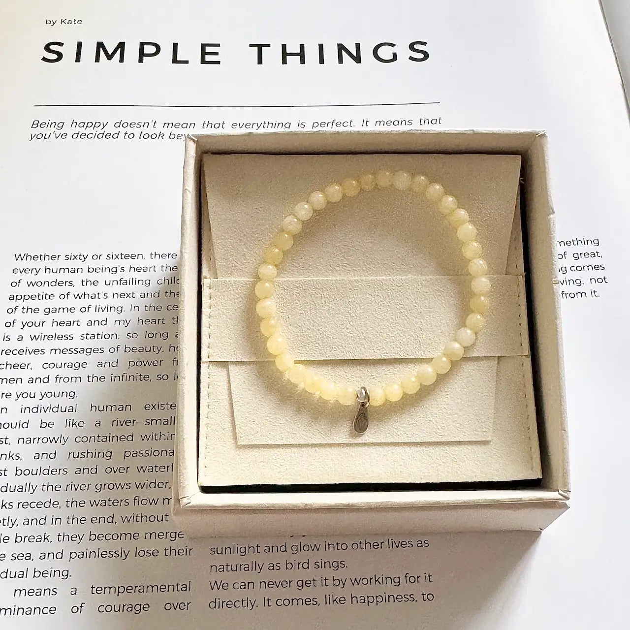 Yellow Calcite Bracelet - Gift Packaging|Touch Vintage