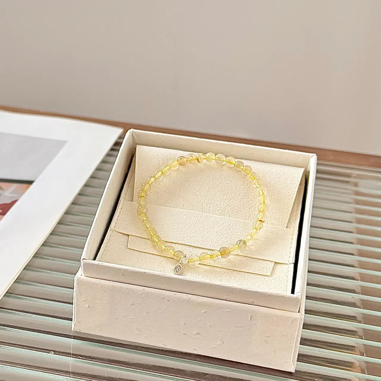 Yellow Rutilated Quartz Bracelet - Gift Packaging|Touch Vintage