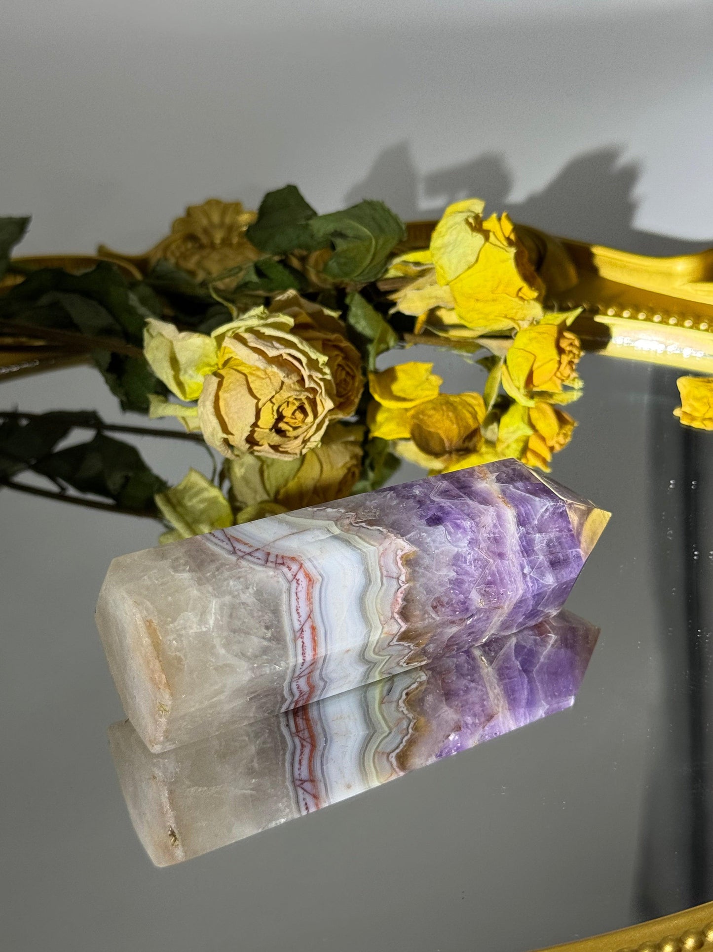 Amethyst Agate Pillar - Touch Vintage